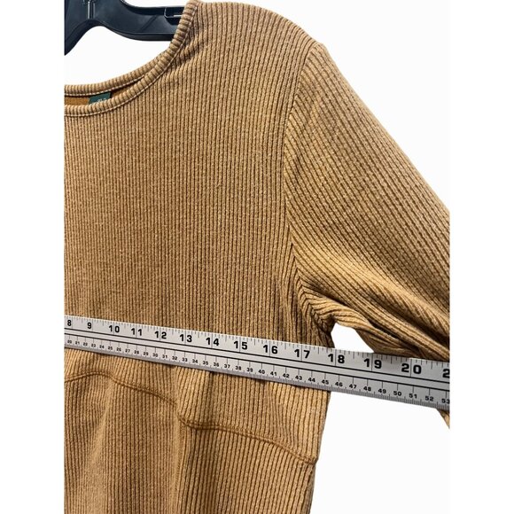 Wild Fable - Women's Ribbed Long Sleeve Crop Top - Brown - Extra Large - Picture 3 of 12